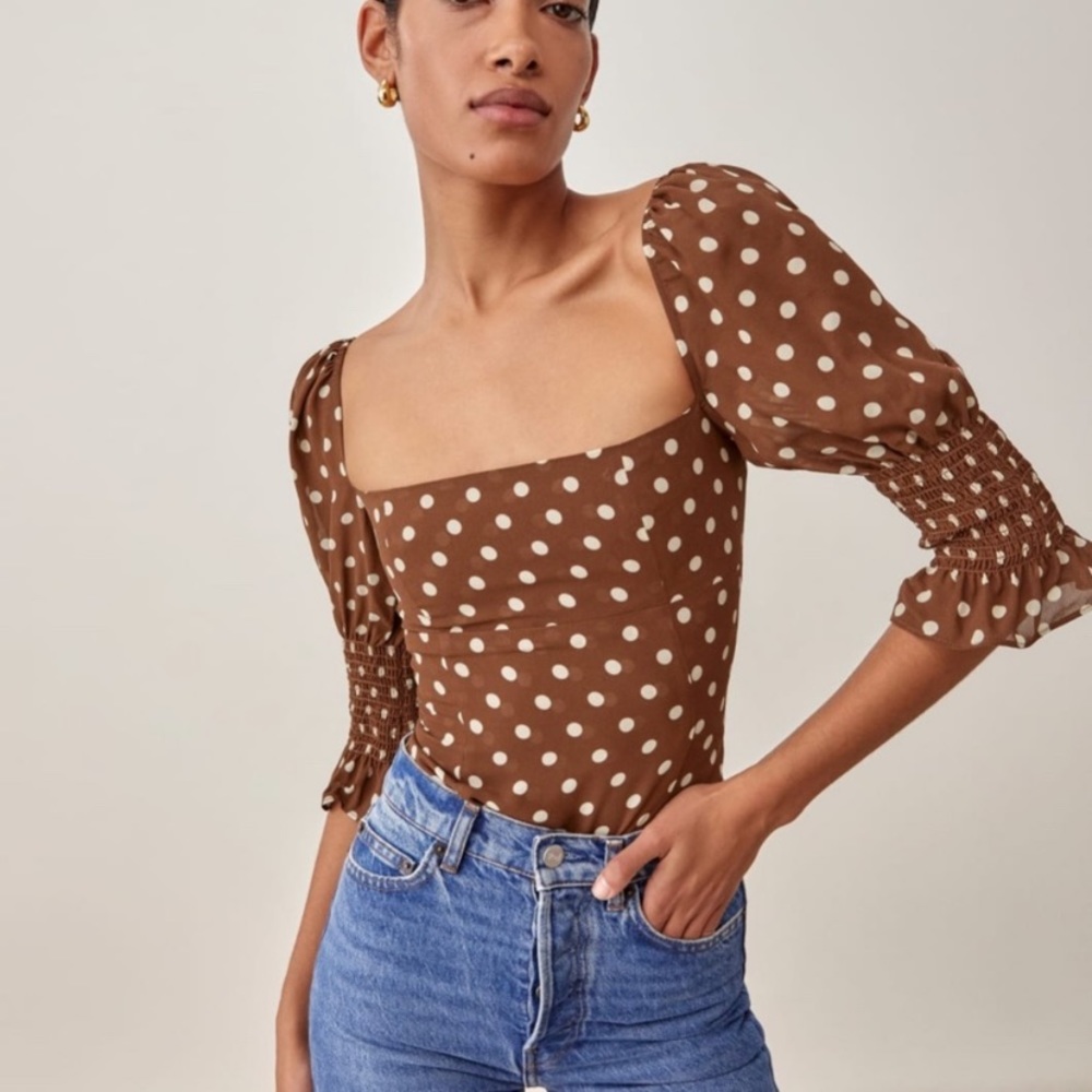 Reformation AU LAIT HEAVEN LS TOP Size S